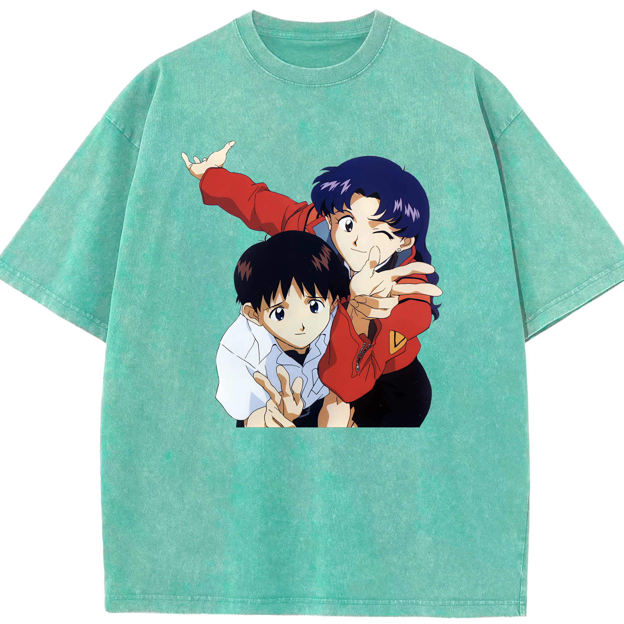 （画像用） EVA 新世紀エヴァンゲリオン 綿100% ヴィンテージ風 半袖Tシャツ（フロントプリント）